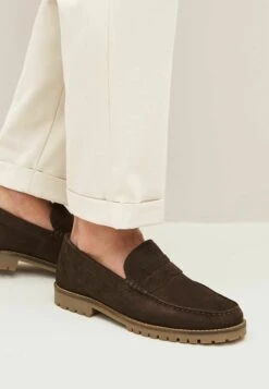 Next Suede Chunky Sole Loafers - Mocassini - Brown