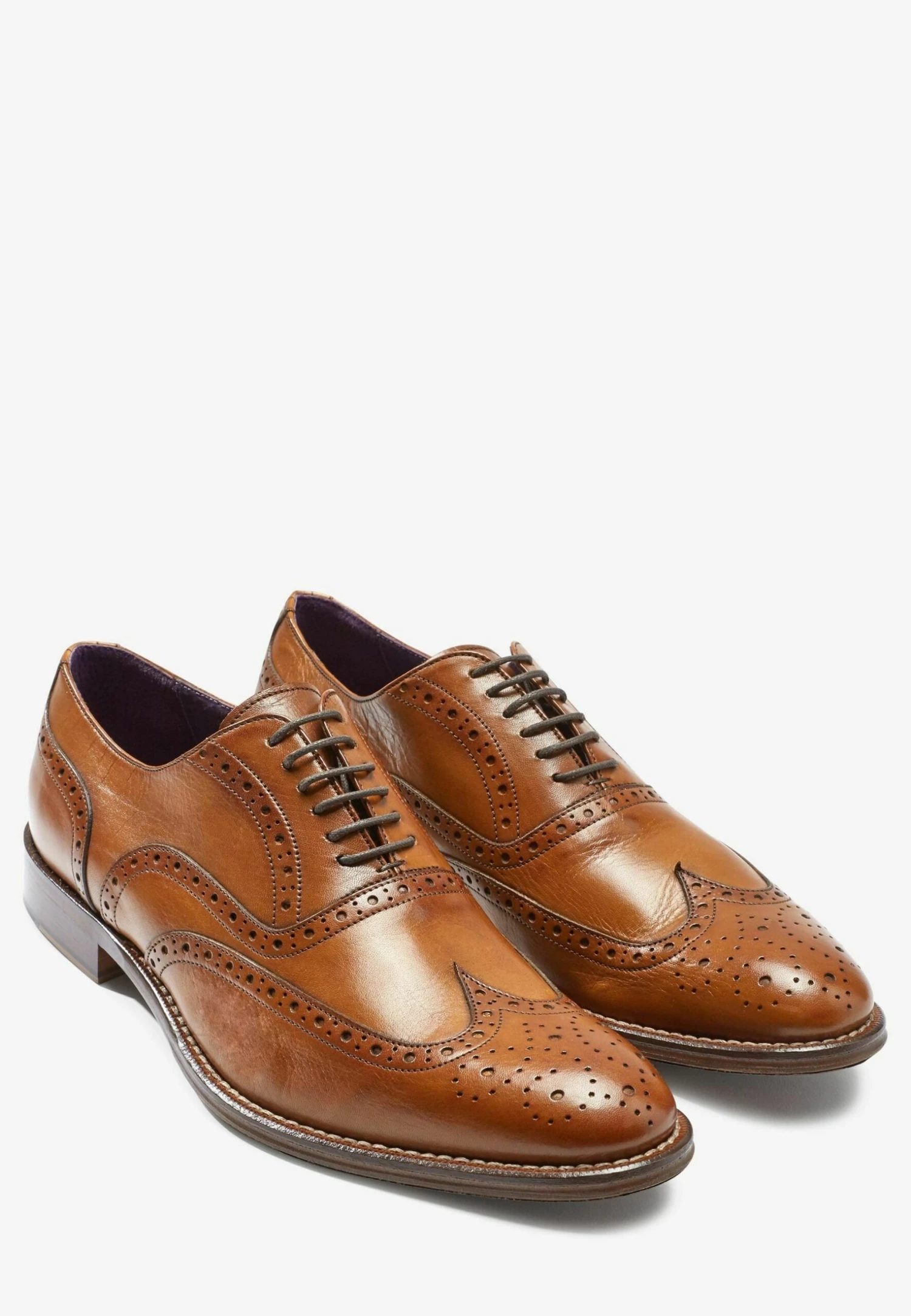 Next Signature Italian Wing Cap Brogues Wide Fit - Stringate Eleganti - Tan Brown 6 Next Signature Italian Wing Cap Brogues Wide Fit - Stringate Eleganti - Tan Brown - immagine 4