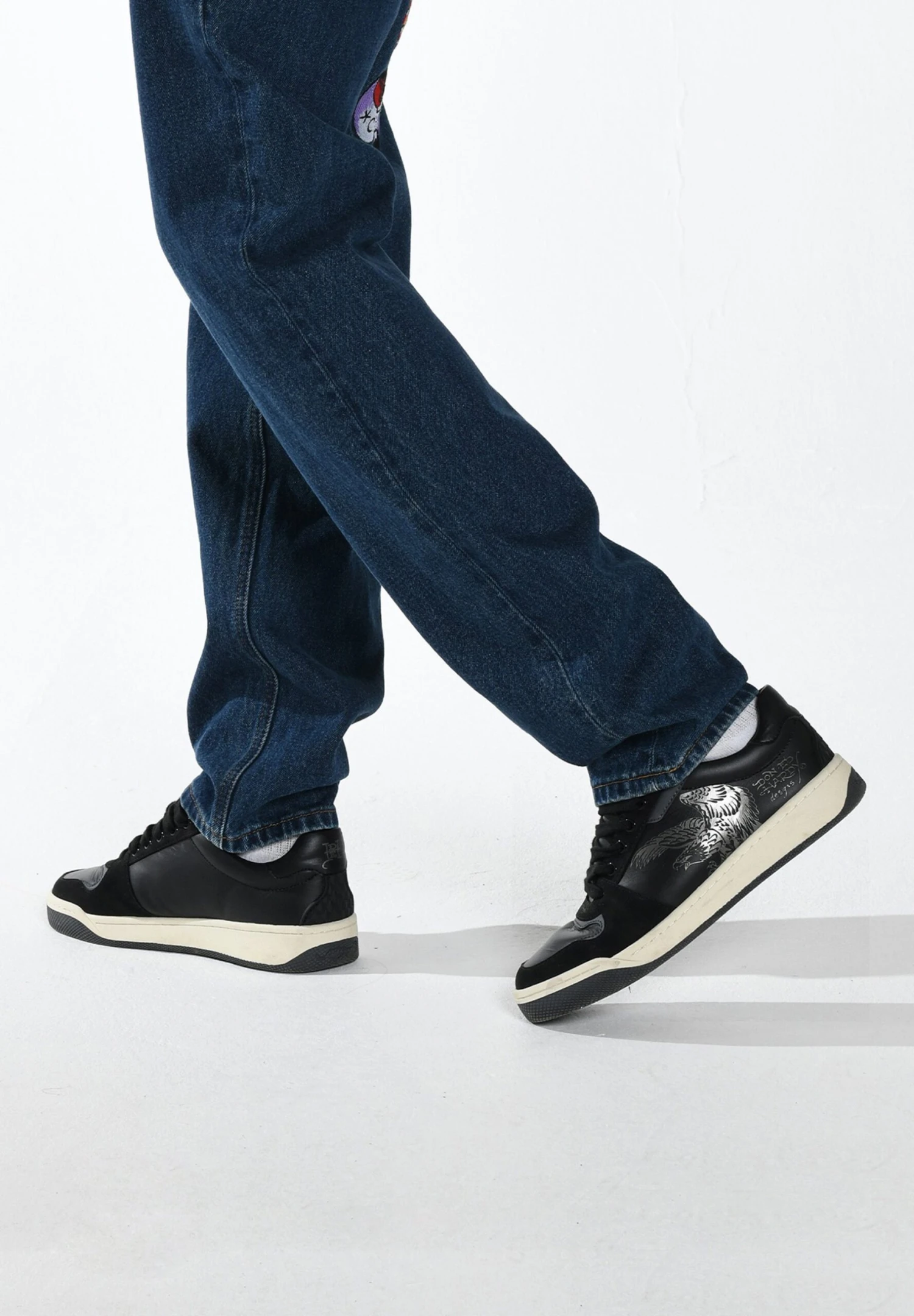 Ed Hardy Courted Low Eagle - Sneakers Basse - Black Silver 3 Ed Hardy Courted Low Eagle - Sneakers Basse - Black Silver