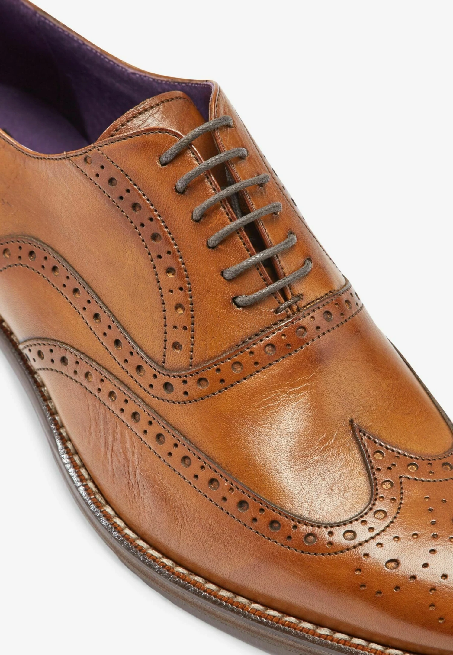 Next Signature Italian Wing Cap Brogues Wide Fit - Stringate Eleganti - Tan Brown 9 Next Signature Italian Wing Cap Brogues Wide Fit - Stringate Eleganti - Tan Brown - immagine 7